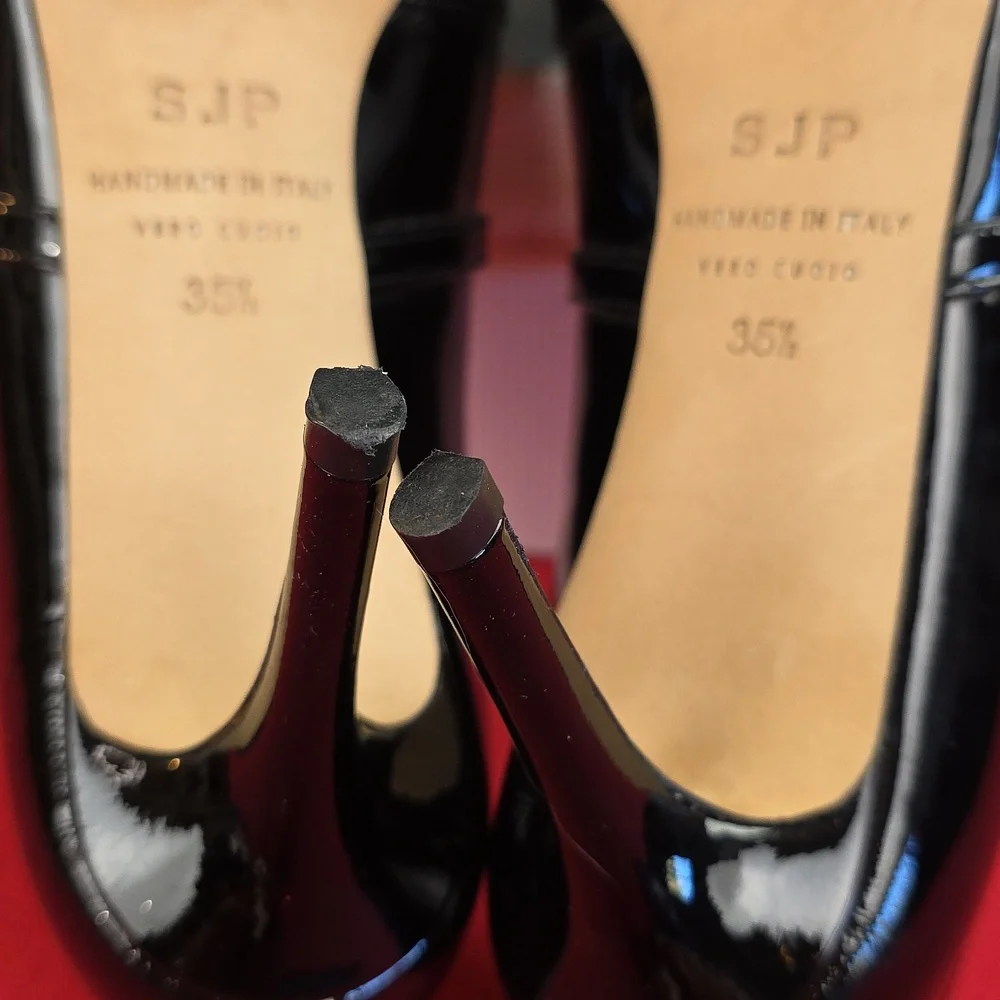 Sarah Jessica Parker Nirvana Patent Leather Pumps Made In Italy - Picture 12 of 16